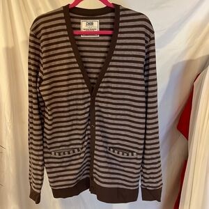 NWT CHOR Jack and coat in Striped Brown Size L